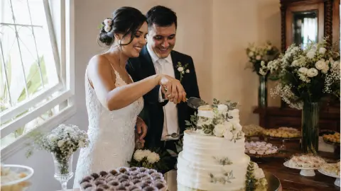 Capa do artigo Bolo Falso ou Real: Guia Completo para a Mesa de Doces do Casamento