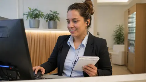 Capa do artigo Curso de Recepcionista para Saúde: O que Você Realmente Aprende?