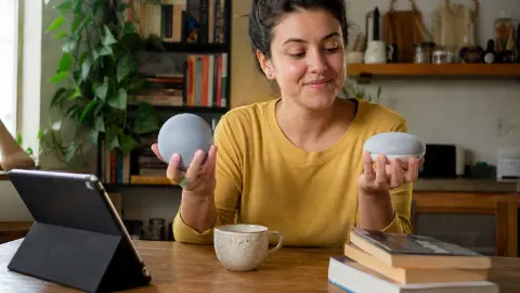 Capa do artigo Amazon Echo Dot vs. Google Nest Mini: Qual assistente de voz escolher para sua casa?