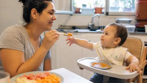 Capa do artigo Alimentos Sólidos: Dicas Saudáveis para o Bebê Comer Bem
